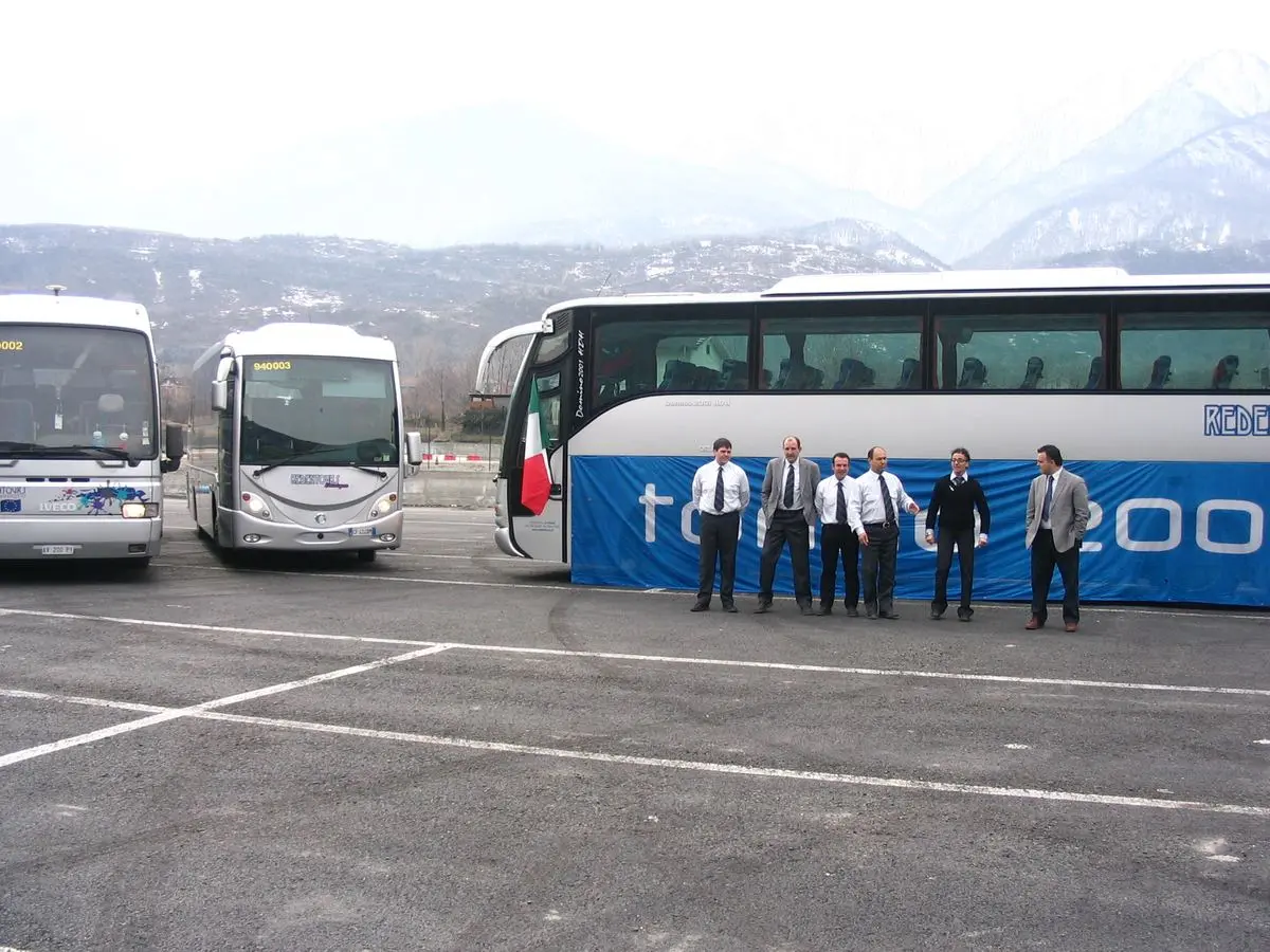Redentours fleet on assignment during the 2006 Torino Winter Olympics